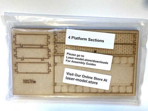 OO/HO Gauge Platform Sections x 4. Laser Cut MDF (a) - 第 3/4 張圖片