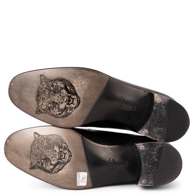 69541 auth GUCCI black leather ICE LOLLY Loafers Shoes 39 | eBay display picture 3