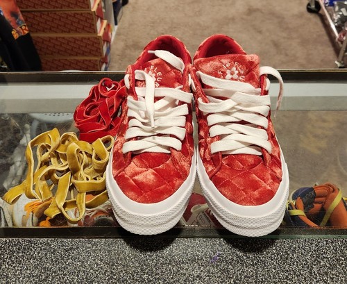 Size 9.5 - Converse One Star x Golf Le Fleur Quilted Velvet Cherry - Bild 3 von 8