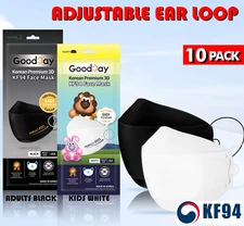 [ Happylife Adjustable KF94 ] Korean Face Mask Made in Korea Adults Kids Goodday