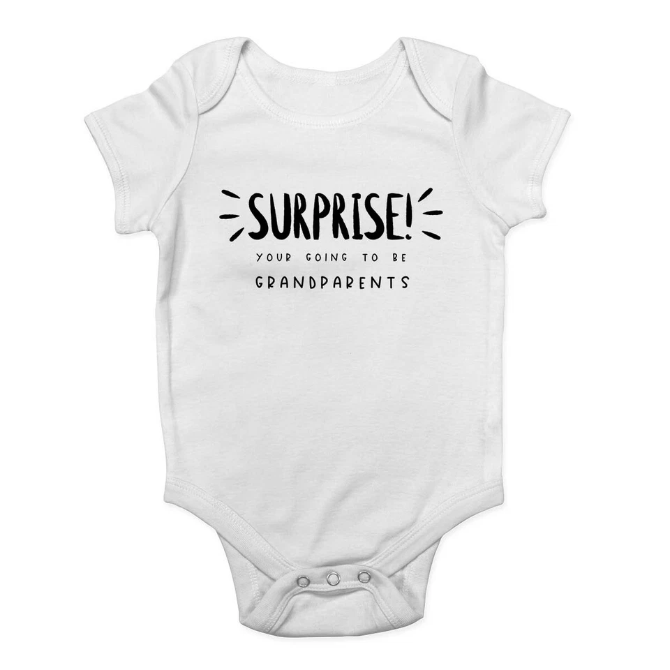 BABY ORIGINALS Surprise You're Going To be Grandparents Baby Grow Vest Bodysuit Boys Girls