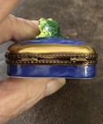 Limoges Mark Déposée Peint Main Heart Shaped Trinket Box Figural Frog  Rochard — photo 7