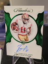  2020 Panini Flawless Emerald Signatures #FRS-BAI Brandon Aiyuk RC #2/5 🔥 49ers