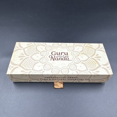Guru Nanda 100% Pure & Natural Essential Oil 6 Pack w Magnetic Case