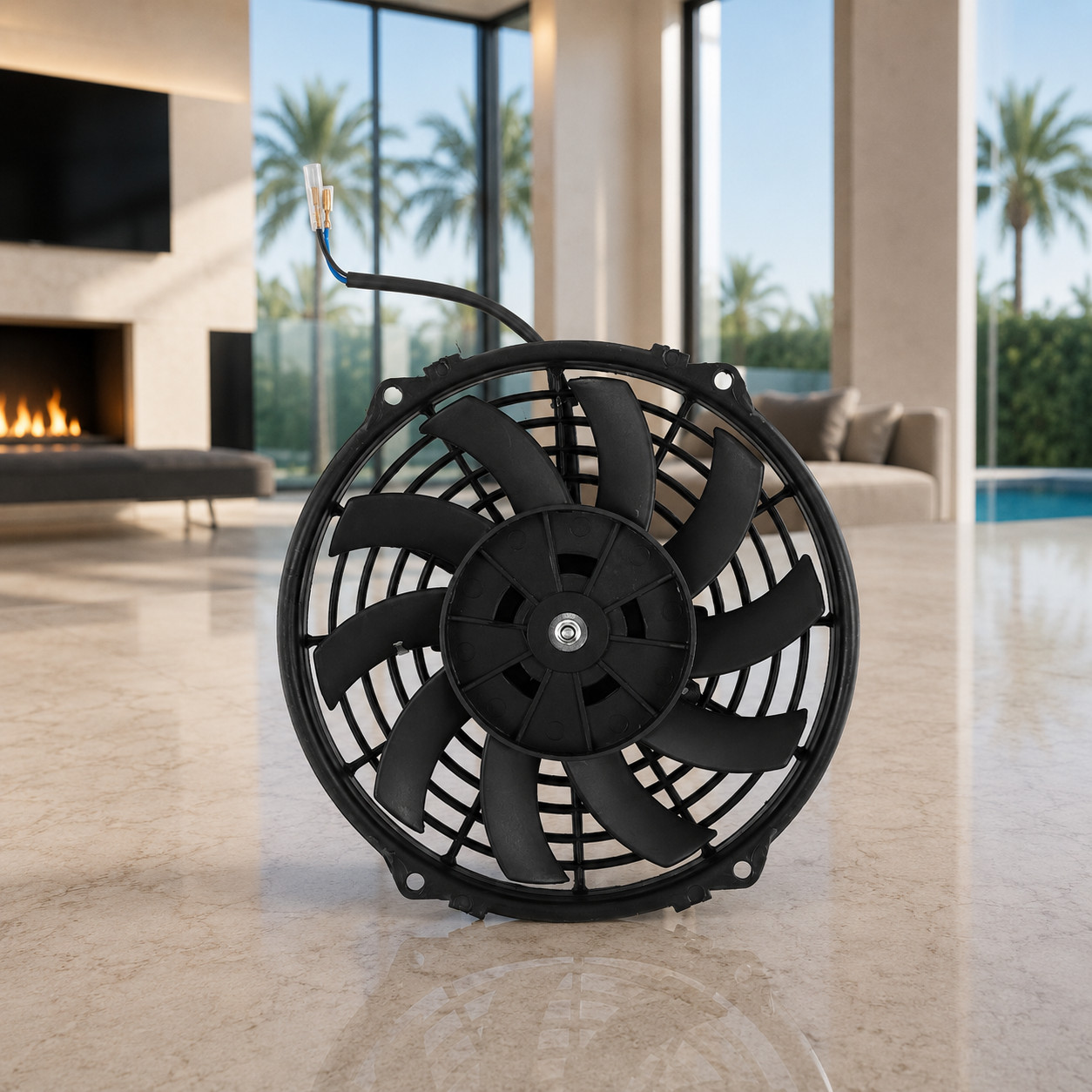 Ventilateur de radiateur 250mm fin 160W contre la surchauffe moteur