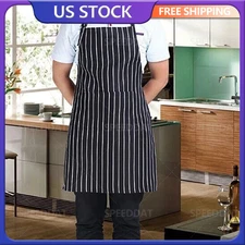 1Pack Adjustable Bib Apron 2 Pockets Chef Cooking Kitchen Restaurant