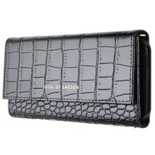 Idéal De Suède Signature Pochette Pour iPhone 12 Et 12 Pro - Noir Croco