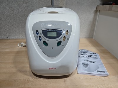 Sunbeam Bread Maker Machine White Model 5891 Programmable Manual Tested Working