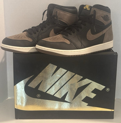 Nike Air Jordan 1 Retro High OG Dark Mocha High Top Black Brown Lace Up Sneakers