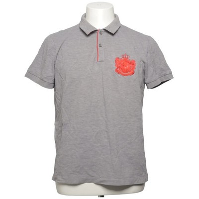 Hugo Boss, Poloshirt, Größe: L, Grau/Rot, Print, Herren #N6k