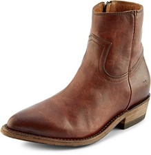 Sz 6.5  Frye Billy Inside Zip Booties for Women Crafted from Antiqued Pull-Up ..