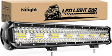 LED Light Bar 20Inch 420W Flood Spot Combo Triple Row Driving Lamp Roof Bumper o
