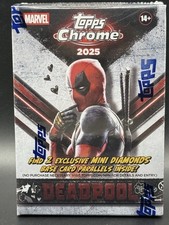 New 2025 TOPPS CHROME DEADPOOL Value Blaster Box Marvel Sealed