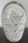 Vintage Heavy Controlled Bubble Nautical Jellyfish Paperweight Sculpture — photo 1