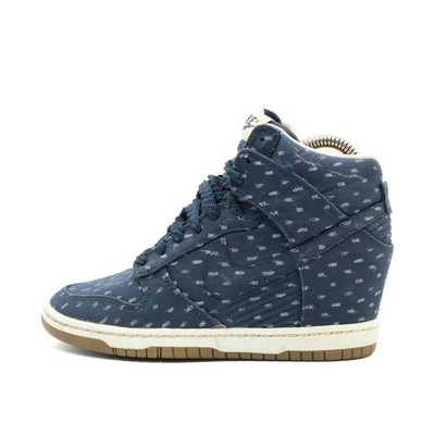 Nike Damen Dunk Sky Hi Essential Schuh Blau Textil Edition Sneaker EU 36
