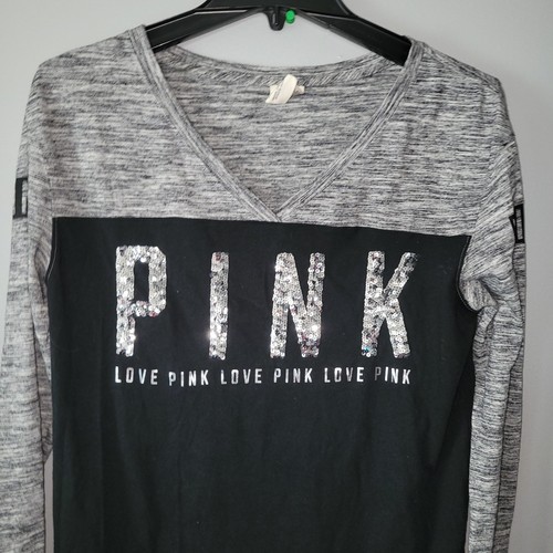 Tee-shirt Victoria's Secret Rose Bling - Col Marbré - Neuve Avec étiquette