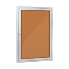 Enclosed Bulletin Board with Locking Door, Outdoor Bulletin Board Weatherproo...