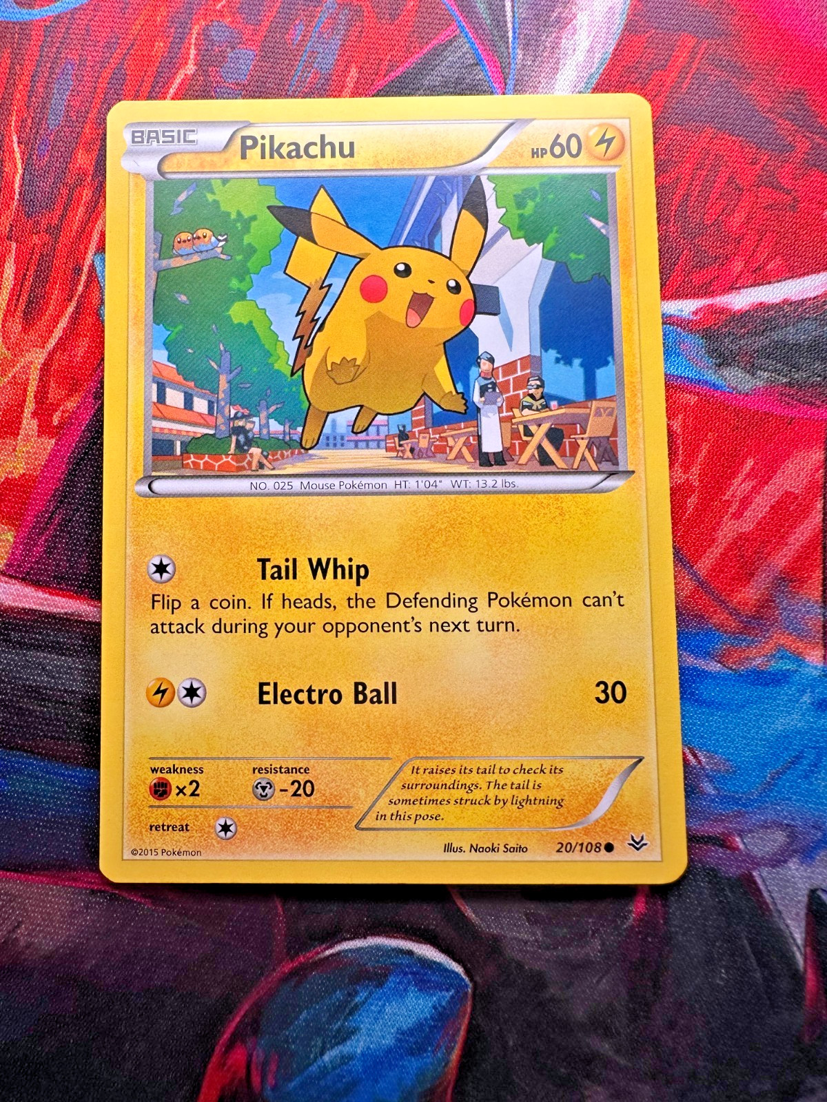 Pikachu 20/108 Roaring Skies Regular - Non Holo - Near Mint - Pokemon