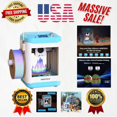 Mini 3D Printer for Kids: Auto-Leveling, Safe Design & Pre-Assembled STEM Tool