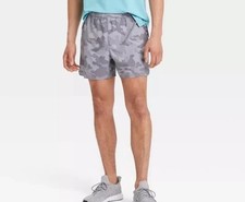 boys Target Lined Running Shorts All In Motion Gray Camo XS New w Tags Quick Dry