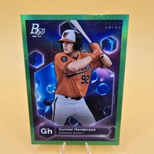 2022 Bowman Platinum Gunnar Henderson SP 02/99 Precious Elements Green Foil