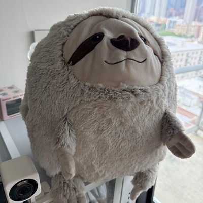 Warmies Supersized Sloth Plush Soft Cuddly Hand Warmer Therapy + heat pack