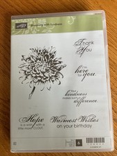Stampin up Blooming With Kindness 6 STAMPS Clear Mount 126422 Flowers Thank You