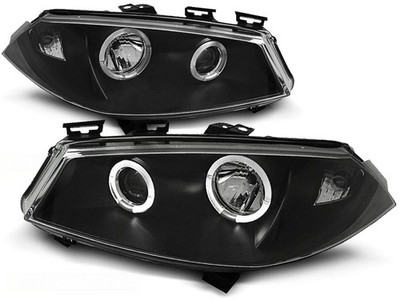 Angel Eyes Scheinwerfer Set für Renault Megane II BJ 11/02-12/05 Klar Schwarz