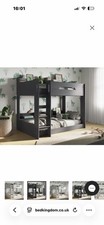 Kids Bunk Beds with Mattresses - Dark Gray Single Size