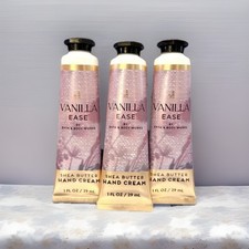 3 X VANILLA EASE Shea Butter Hand Cream Bath and Body Works Travel 1 Oz