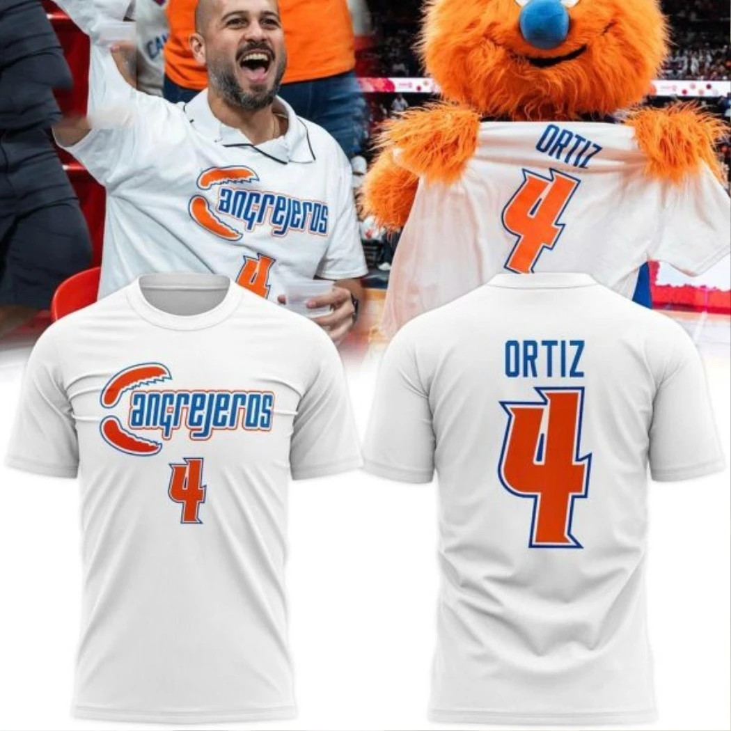 Cangrejeros de Santurce 2026 Honoring José ‘Piculín’ Ortiz #4 Logo Two Sided