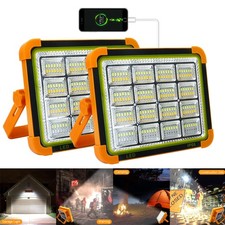 2x 650w Solar Rechargeable Work Light100lm Portable Led Flood Light With Stand 2x 650w Solar Rechargeable Work Light100lm Portable Led Flood Light With Stand