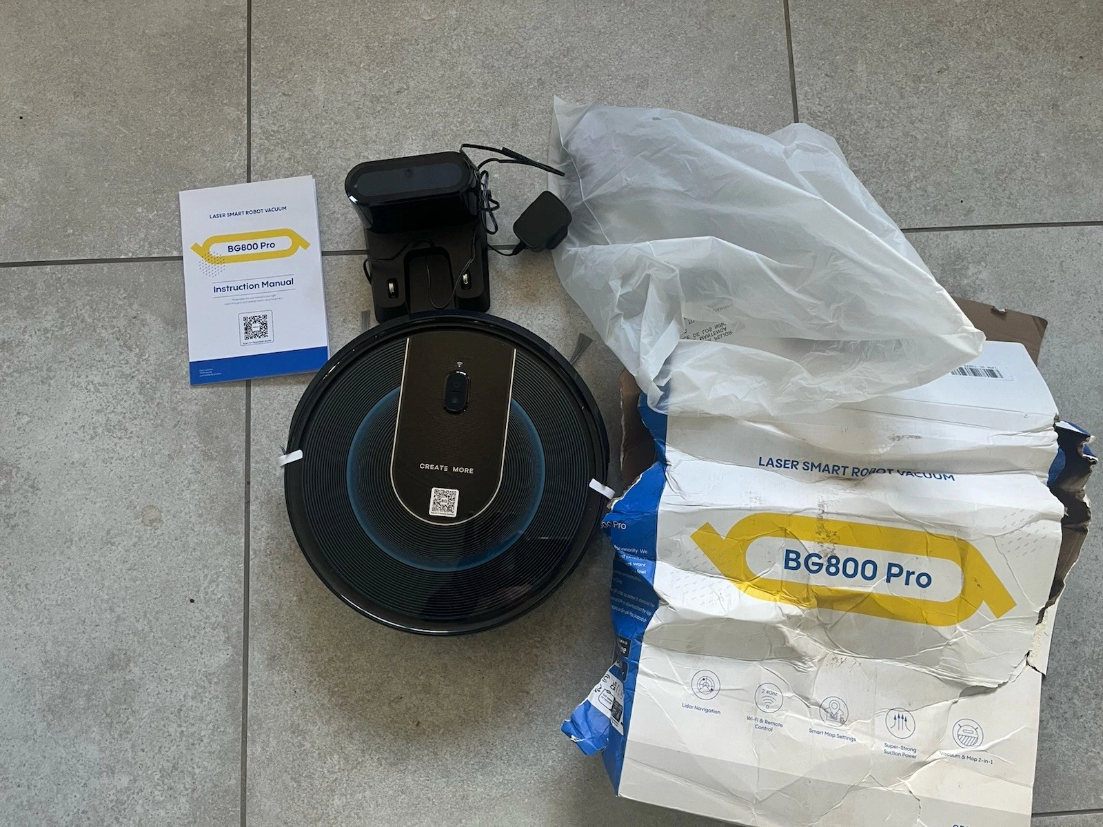 Robot vacuum cleaner. Bagotte BG800 PRO rrp £239.99 wifi control