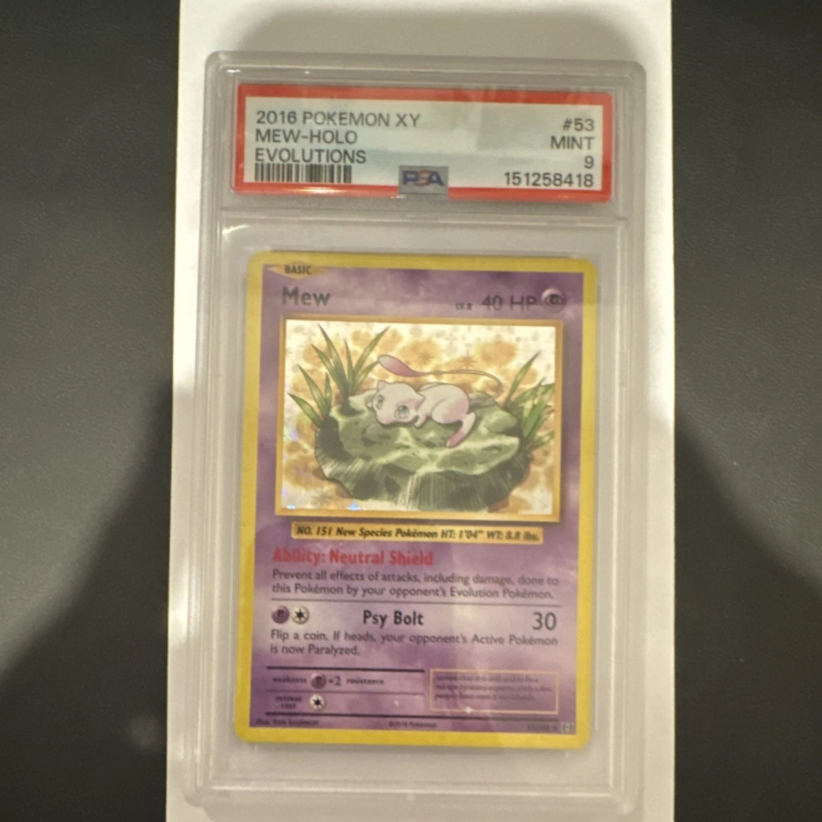 Mew Pokémon TCG Professional Sports Authenticator (PSA) Individual