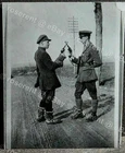 WW1 RFC No 32 Sqn - Lts Laurie & Macbean  dueling pose  - archive photo 9 by 6cm