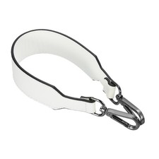 PU Leather Purse Handles Replacement, 41x3.6cm, White Black Buckle