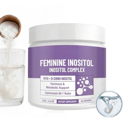 Inositol Powder Myo & D-Chiro Inositol Complex 40:1 Ratio Hormonal Balance 4.3oz