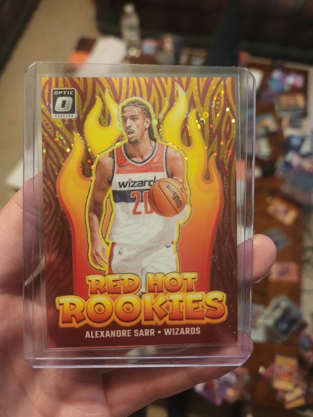 2024 Donruss Optic Alexandre Sarr #2 Donruss Red Hot Rookies Fast Break Gold /10