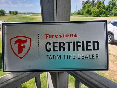 Firestone Certified Farm Tire Dealer Metal Sign 23.5'' x 11''