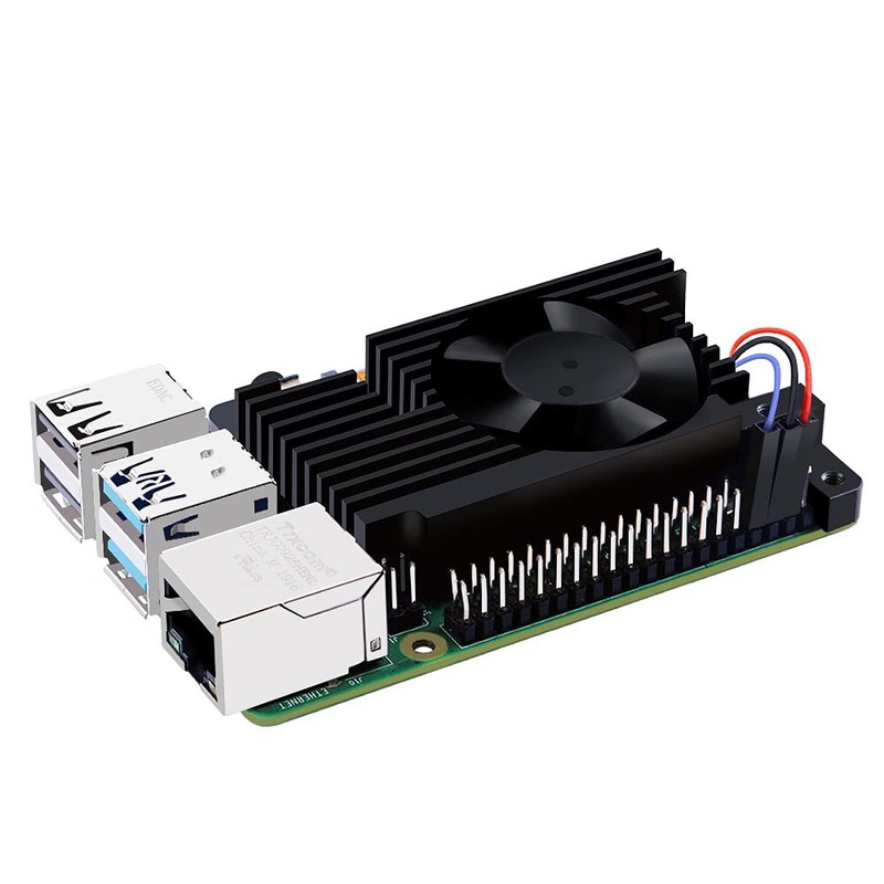 GeeekPi Raspberry Pi 4 Armor Lite Heatsink with PWM Fan, Raspberry Pi Aluminum