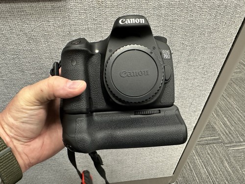 Canon EOS 70D 20.2MP Digital SLR Camera (Body With Battery Grip Only) - Black