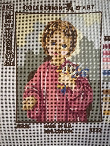 Collection D Art Printed needlepoint tapestry Gobelin  20x25 Cm Canvas Only