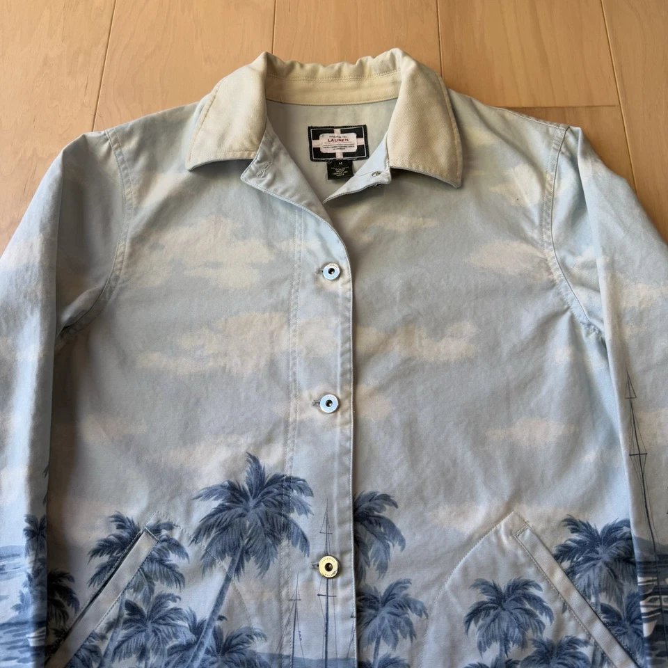 Vintage Lauren Naval Supply Company Chore Jacket W Medium Blue Workwear RRL - Image 3 of 4