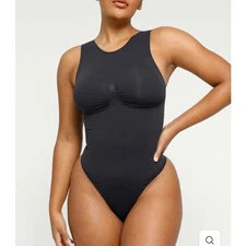 Shapellx Skin Flow 2.0 High Neck Thong Bodysuit Black Size XL/XXL
