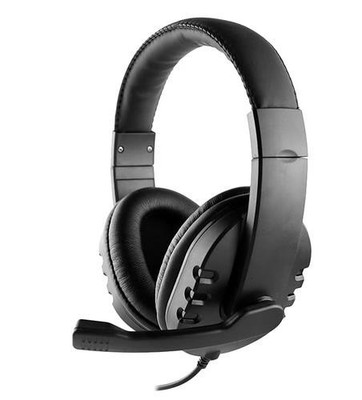 OTM Essentials USB Stereo Computer Headset, Over-the-Head, Black (OB-AOK) 23z