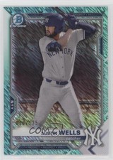 2021 Bowman Chrome Prospects Aqua Shimmer Refractor 16/125 Austin Wells s3g