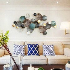 edaknez Large Metal Wall Decor, Metal Flower Wall Art for Living Room, 3D Sta...