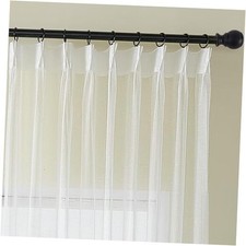 Off White Pinch Pleated 50"W x 90"L Pack of 1 Pre-pleated  Loops  Off White