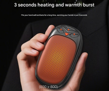 2-Pack Hand Warmers Rechargeable 6000mAh Portable Pocket Size 3 Heat Settings