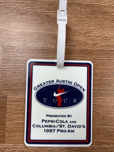Vintage PGA Golf Bag Tag Greater Austin Open Nike Tour 1997